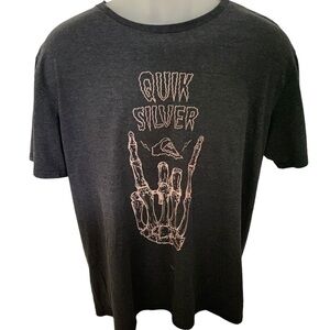 QUIKSILVER Surf Skeleton Rock Tee Shirt Men XL Modern Fit